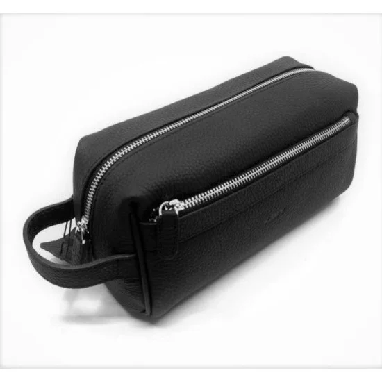 Kavy Pouch Bag Genuine Leather (Matte Black)